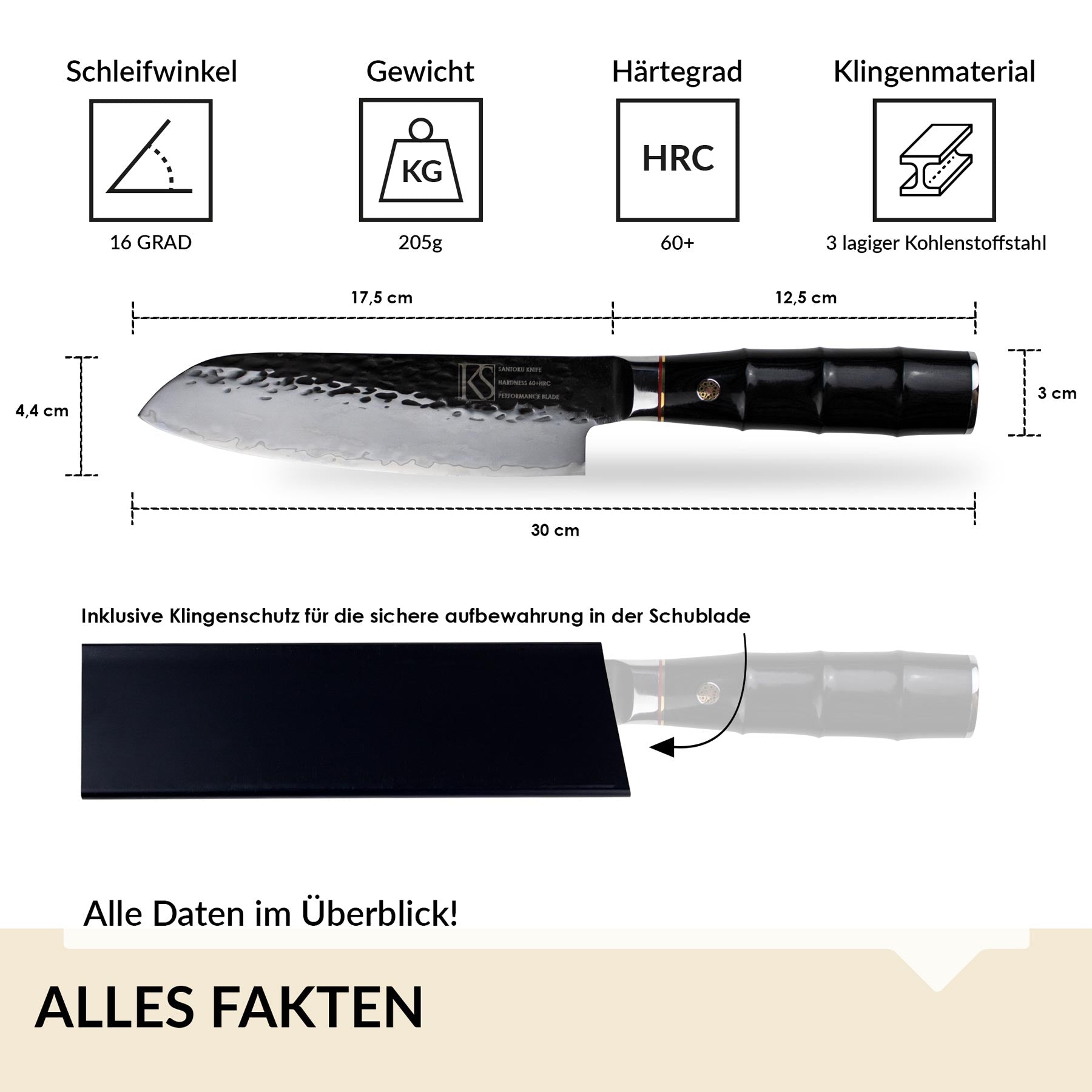 Santoku Profi Kochmesser