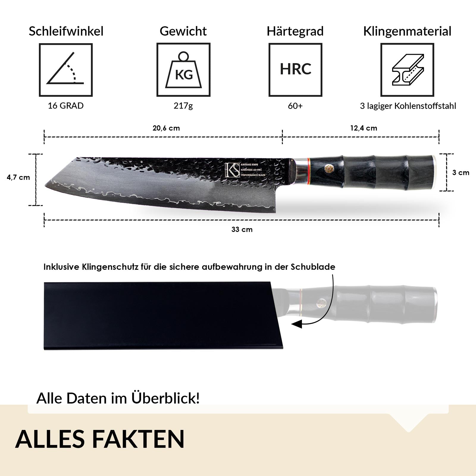 [VORVERKAUF] Kiritsuke Profi Kochmesser