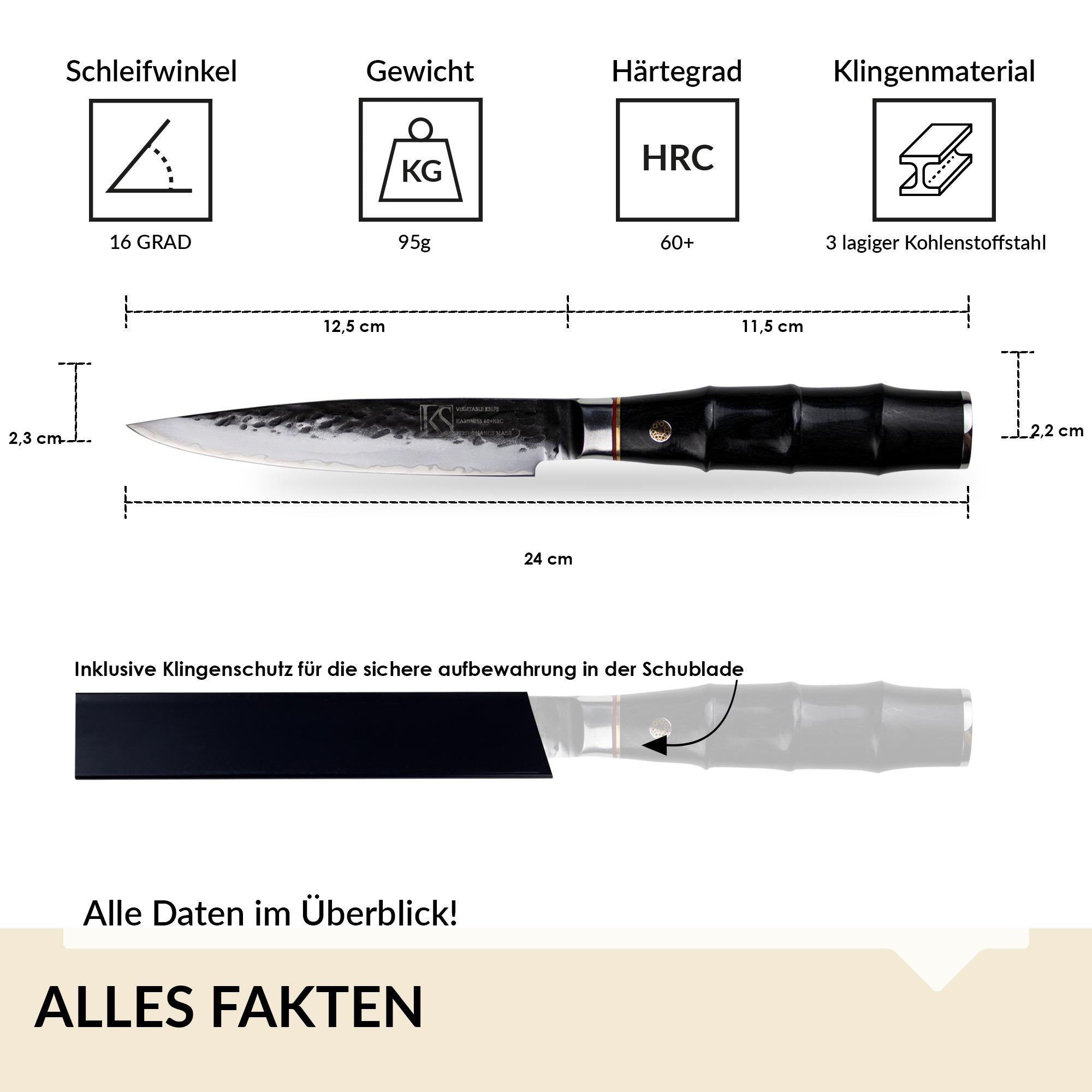 Gemüse Profi Kochmesser